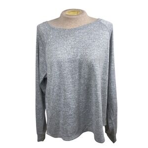 Live Love Lounge Karen Neuburger Gray Heathered Knit Pullover‎ Top - Women Large